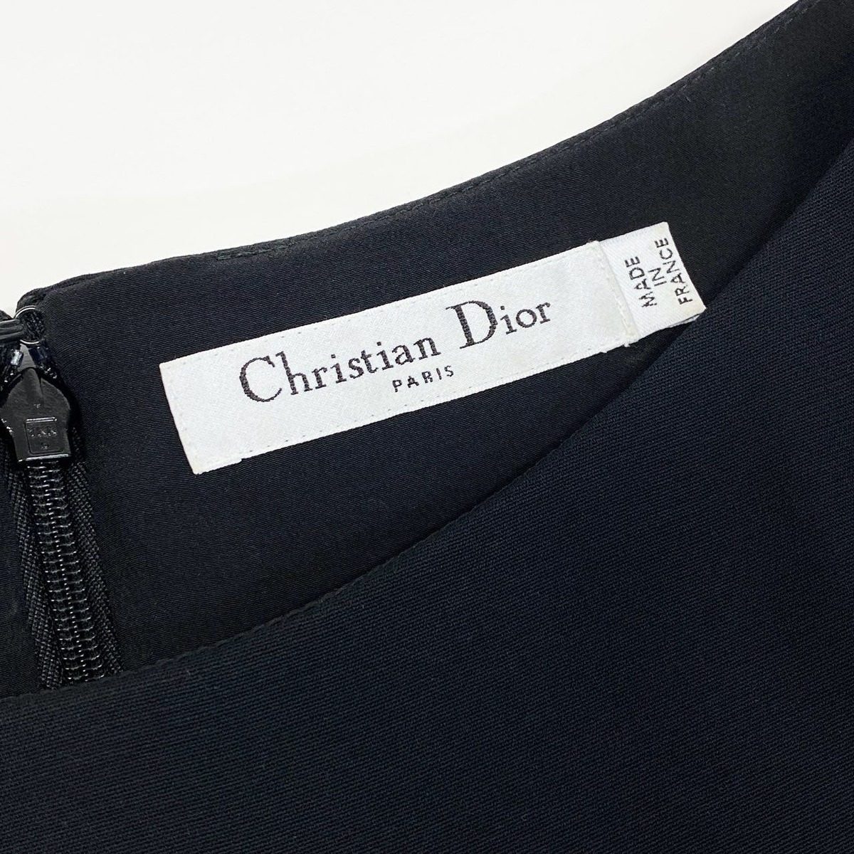 Dior Ed6 Jacquard Contrast Midi Dress 38 Navy Gray — view 7