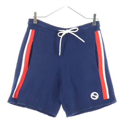 Gucci Pile Fabric Sideline Shorts Navy