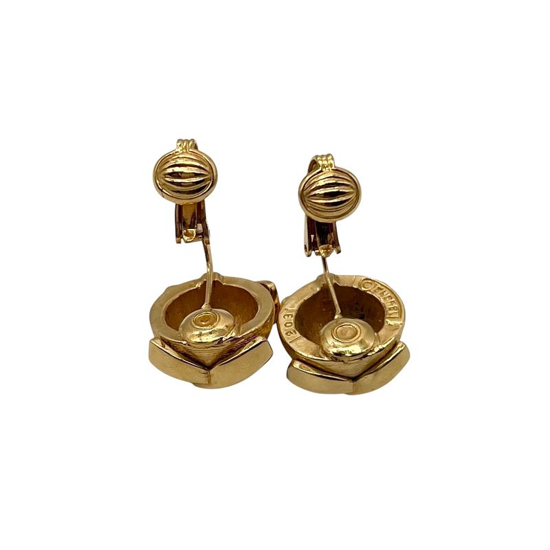 Chanel Earrings Metal Coco Mark Gold