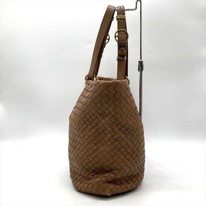 Bottega Veneta Intrecciato Capri Tote Leather Brown Gold Hardware Roma Unisex