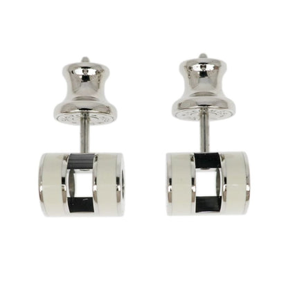 Hermes Earrings Pop Ash Pair Jonus Flepere White Silver-hardware