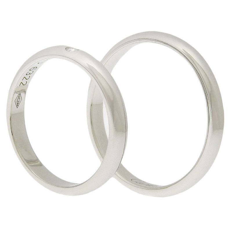 Cartier Wedding Ring Pair Set Of 2 1P Diamond B4057748 Pt950platinum Unisex G