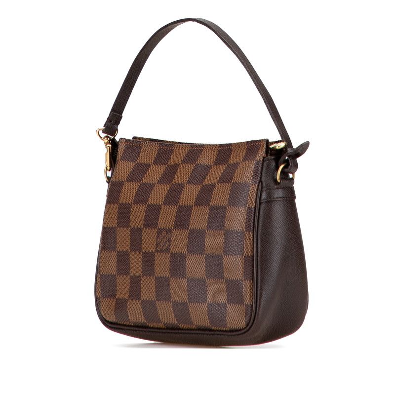 Louis Vuitton Damier Trousse Makeup Mini Shoulder Bag Pouch N51982 Brown PVC