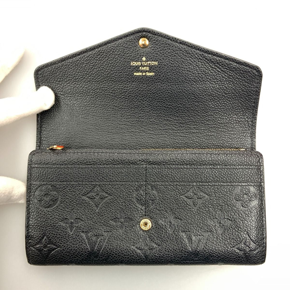Louis Vuitton Monogram Empreinte Portefeuille Sarah Bifold Long Wallet