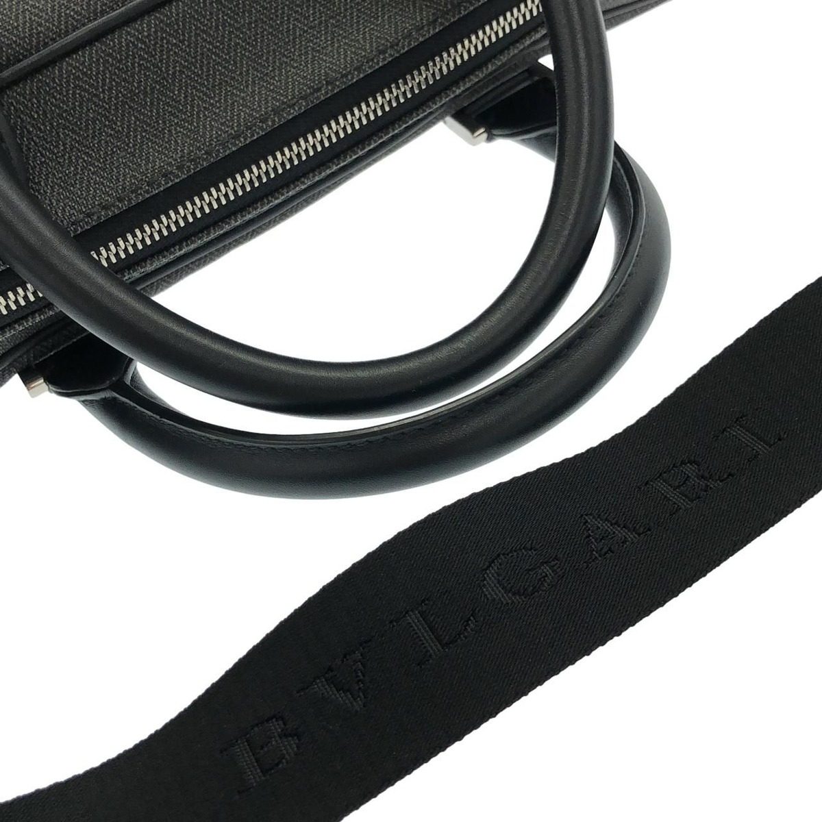 Bvlgari Weekend Bag Handbag Gray — view 6