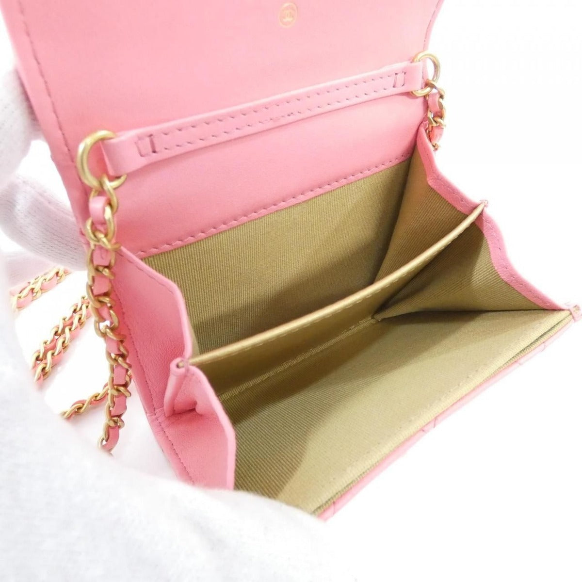 Chanel Chain Clutch Pink Mat — view 8