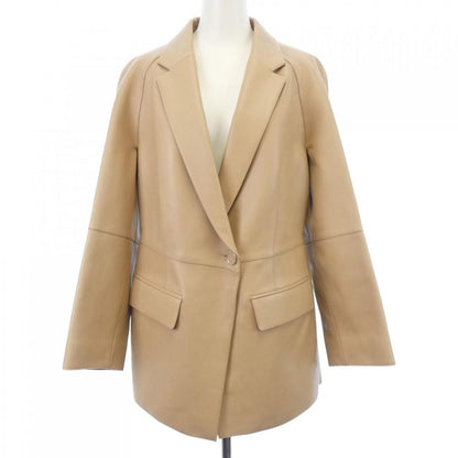 Hermes Leather Jacket Beige