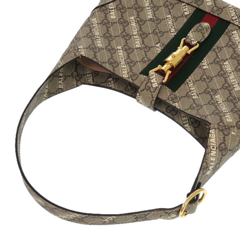 Gucci X Balenciaga Jackie 636706 Polyester Cotton Beige 0294 Handbag Gucci