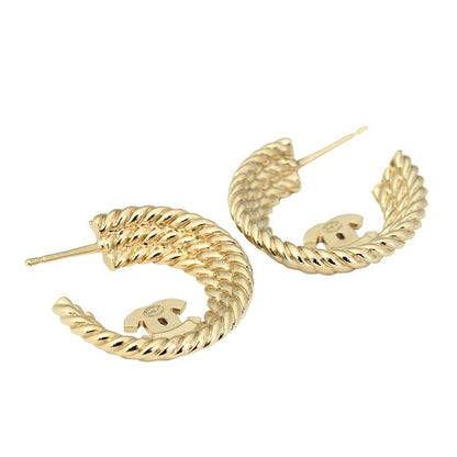 Chanel Earrings Hoop Earrings Gold