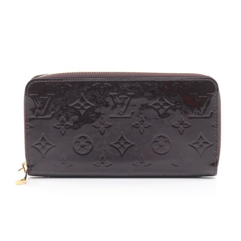 Louis Vuitton Round Long Wallet Zippy Amarant Leather