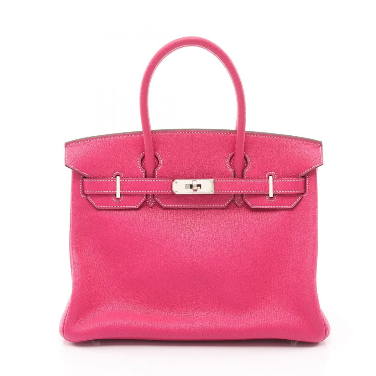 Hermes Handbag Birkin 30 Verso Rose Shocking Cyclamen Leather