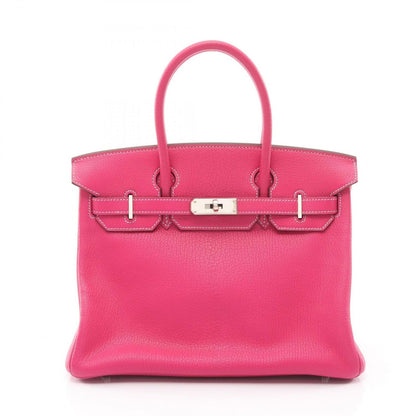 Hermes Handbag Birkin 30 Verso Rose Shocking Cyclamen Leather