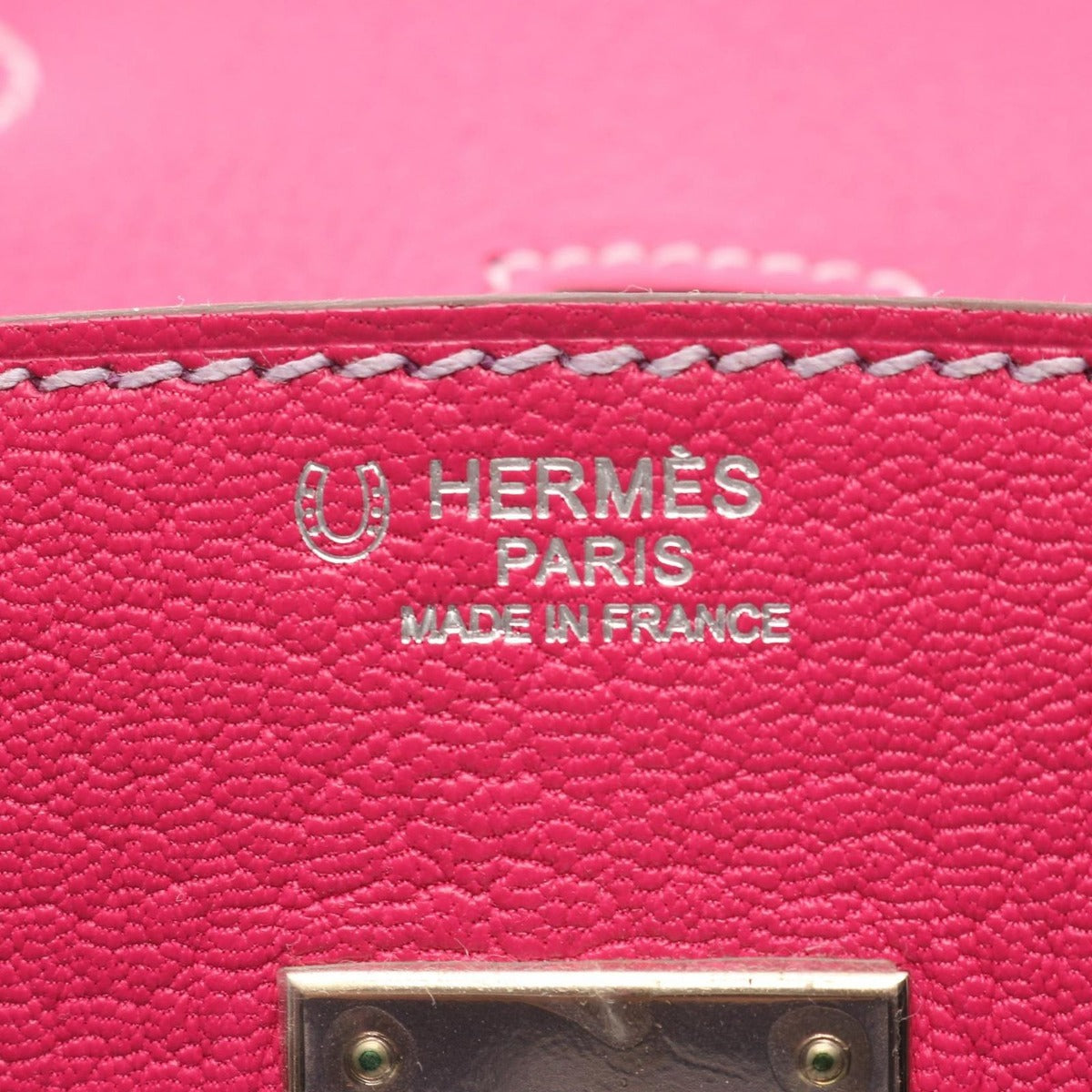 Hermes Handbag Birkin 30 Verso Rose Shocking Cyclamen Leather — view 4