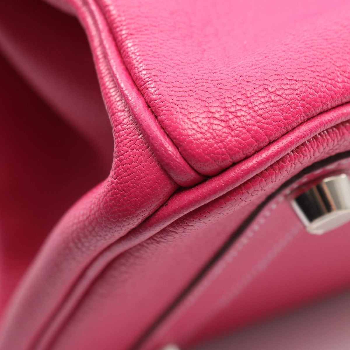 Hermes Handbag Birkin 30 Verso Rose Shocking Cyclamen Leather — view 8