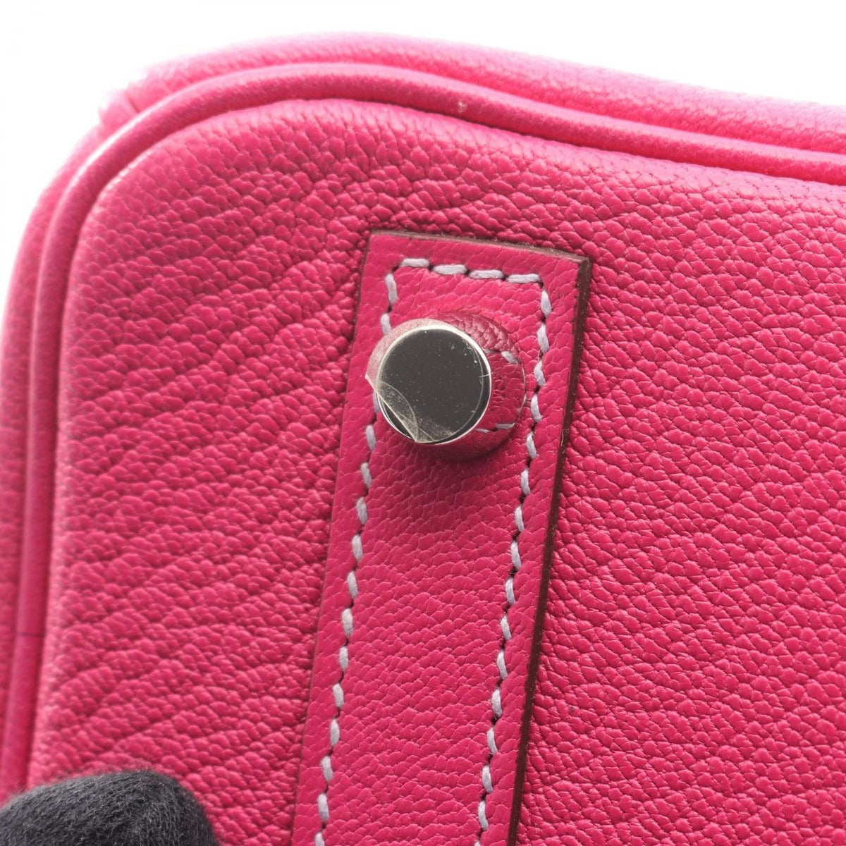 Hermes Handbag Birkin 30 Verso Rose Shocking Cyclamen Leather — view 9
