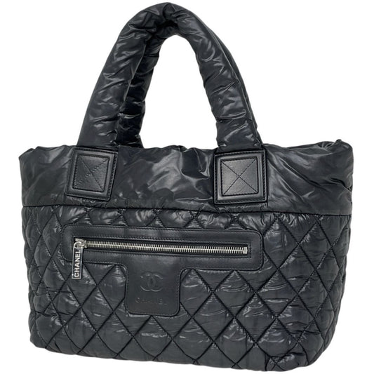 Chanel Coco Small Tote CC Logo Nylon Black