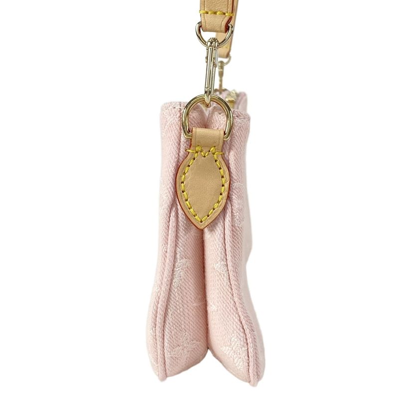 Louis Vuitton Shoulder Bag Monogram Denim Pochette Liv M14159 Washed Pink