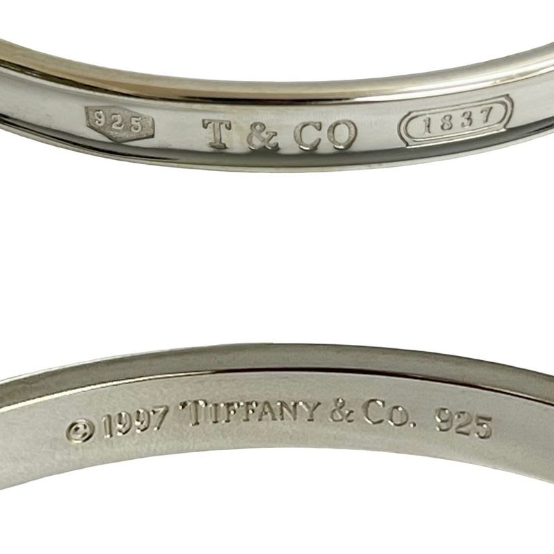 Tiffany & Co 1837 Narrow Bangle Logo Engraved Silver 925