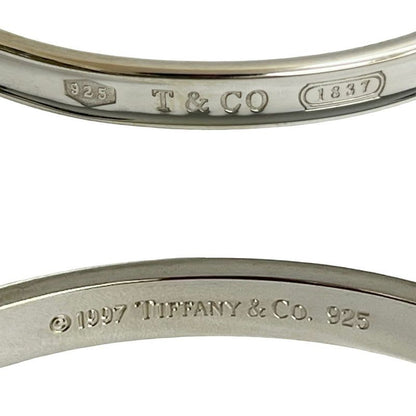 Tiffany & Co 1837 Narrow Bangle Logo Engraved Silver 925
