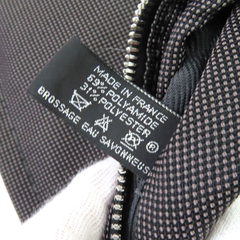 Hermes Yale Line GM Serie Button Canvas Large Shape Tote Bag Boston Bag Gray