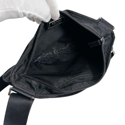 Prada Body Bag Triangle Logo Shoulder Bag Prada Black