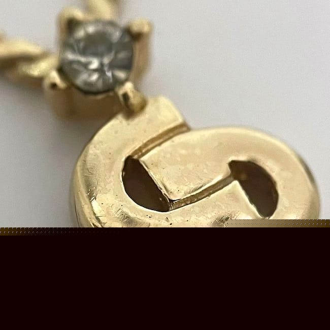 Christian Dior Necklace Ec22690 Gold Excellent Condition GP