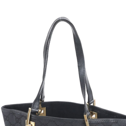 Gucci GG Canvas 002 Leather Tote Shoulder Hand Black Ebm — view 2