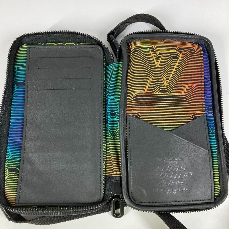 Louis Vuitton Shoulder Bag 3dmonogram Double Phone Pouch M80141 Nylon Black