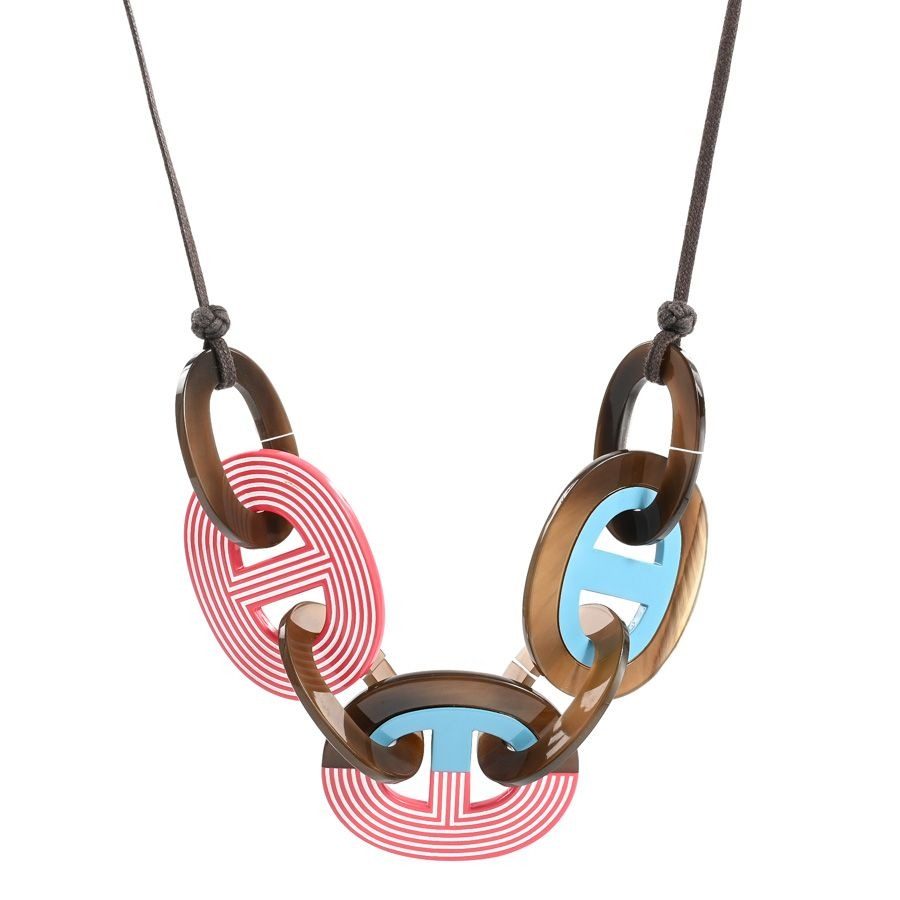 Hermes Necklace Calamba Blue