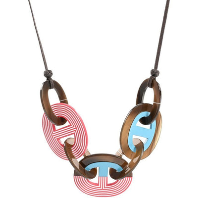 Hermes Necklace Calamba Blue