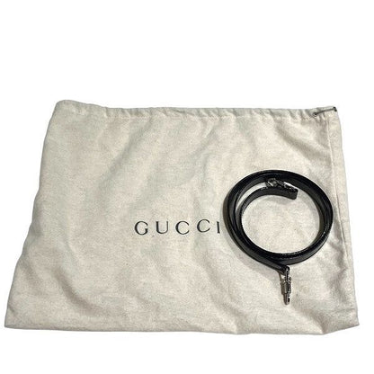 Gucci Bamboo 000-2032-0509 2WAY Black Bag Shoulder Bag Handbag Women