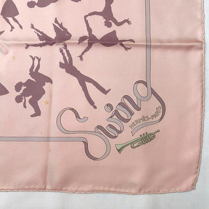 Hermes Scarf Carr 90 Ec21137 Pink Gray