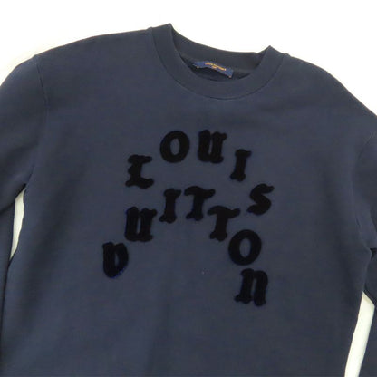 Louis Vuitton Taffetaje Logo Sweatshirt Crew-neck XL Navy- Cotton Tops
