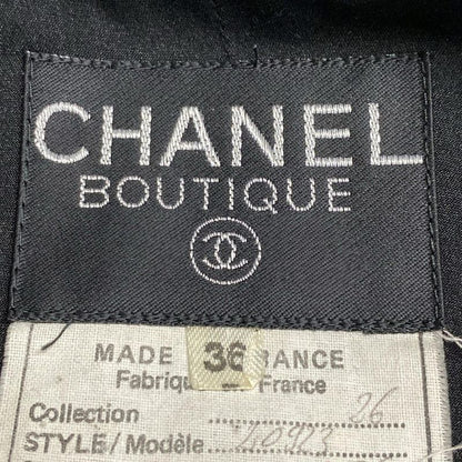 Chanel Jacket Size 36 S Ladies - 20923 Black Long Sleeves Tweed 4 Pockets Coco