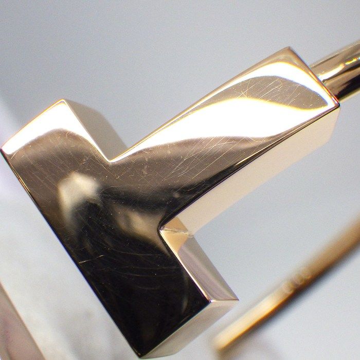 Tiffany & Co Tiffany & Co Bangle T-wide Wire 66964310 18K Pink Gold /#L