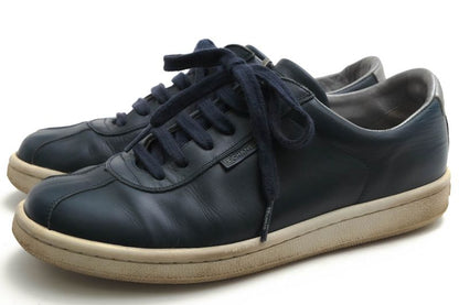 Chanel Shoes Sneakers Shoes Low Cut Women Leather Genuine Leather Navy Blue