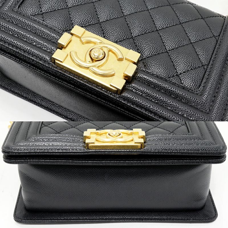 Chanel Shoulder Bag Handbag Boy Chanel Small Chain Shoulder Bag Caviar Skin