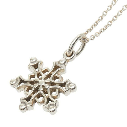 Tiffany & Co Snowflake Pendant Necklace Silver