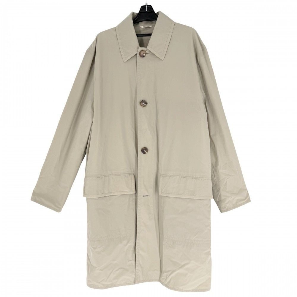 Hermes Long Coat 50 Beige Nylon Polyurethane Spring Autumn