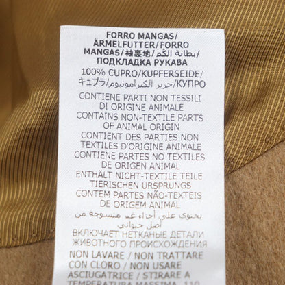  Gucci 23AW 753089 100% Camel Hair City Label Logo Buttons Single Chester Coat