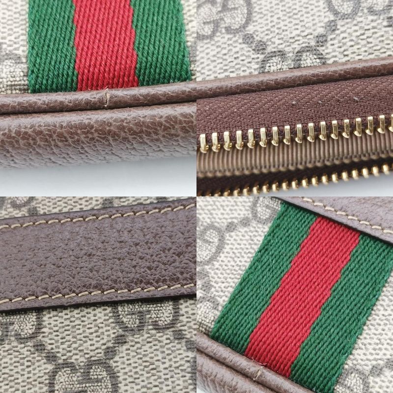 Gucci Ophidia Brown X Green X Red PVC Coated Canvas X Leather 598664