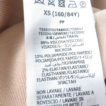 Gucci 22SS 678207 Front Zip Jersey Short Sleeve Knit Dress Pink Beige XS Made