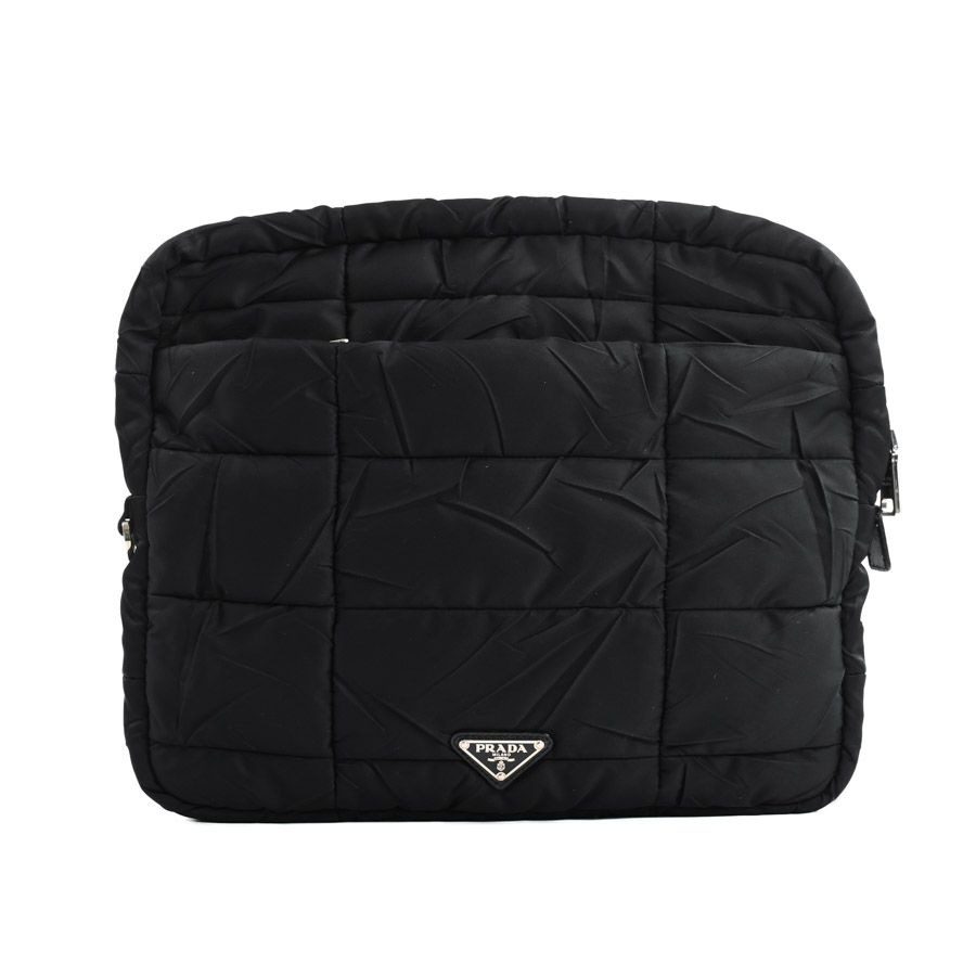 Prada Clutch Quilted Silver