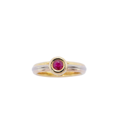 Cartier Ring Monostone 18k Yellow Gold 18k White 18k Pink Ruby — view 2