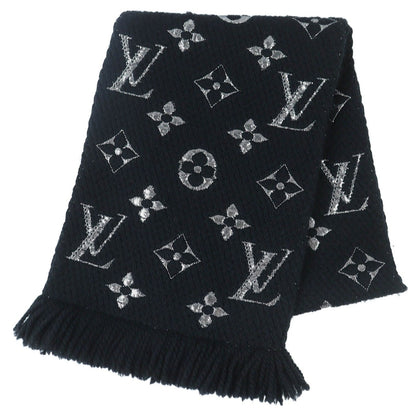 Louis Vuitton Logomania Scarf Shine Wool Silk Monogram Fringe