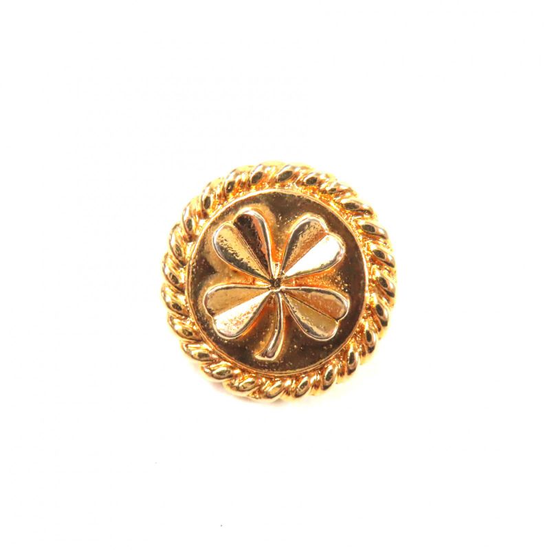 CHANEL Vintage Back Logo Clover Buttons Set Of 10 Metal Buttons Button Set