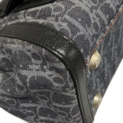 Dior/christian Dior Tote Bag Flight/trotter Navy And Blue-gray And Orange