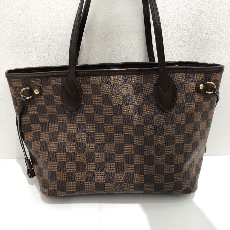 Louis Vuitton Damier Neverfull PM N51109 Tote Bag Shoulder Brown Preowned 005815