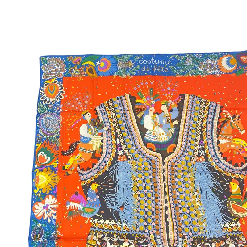 Hermes Spring-summer 2023 Carre 90 Scarf Silk Costume DE FETE Multicolor