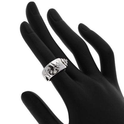 Chanel Three Symbols 1P Diamond Ring 18K White Gold Ladies